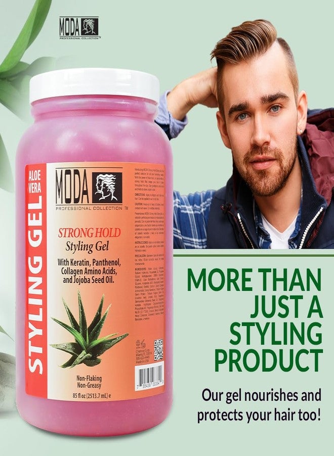 MODA - Strong Hold Styling Hair Gel - Nourishes and Repairs with Glycerin, Keratin, Panthenol, Collagen, and Vitamin E - Maximum Hold, Long-Lasting for All Hair Types - 85 Oz - Image 5